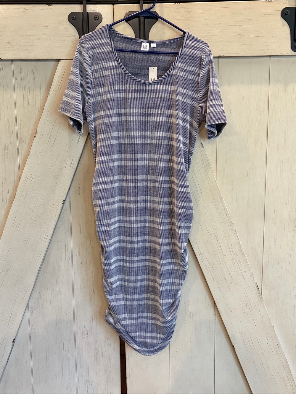NWT Gap Short-Sleeve Striped Knit Dress Size Large Maternity